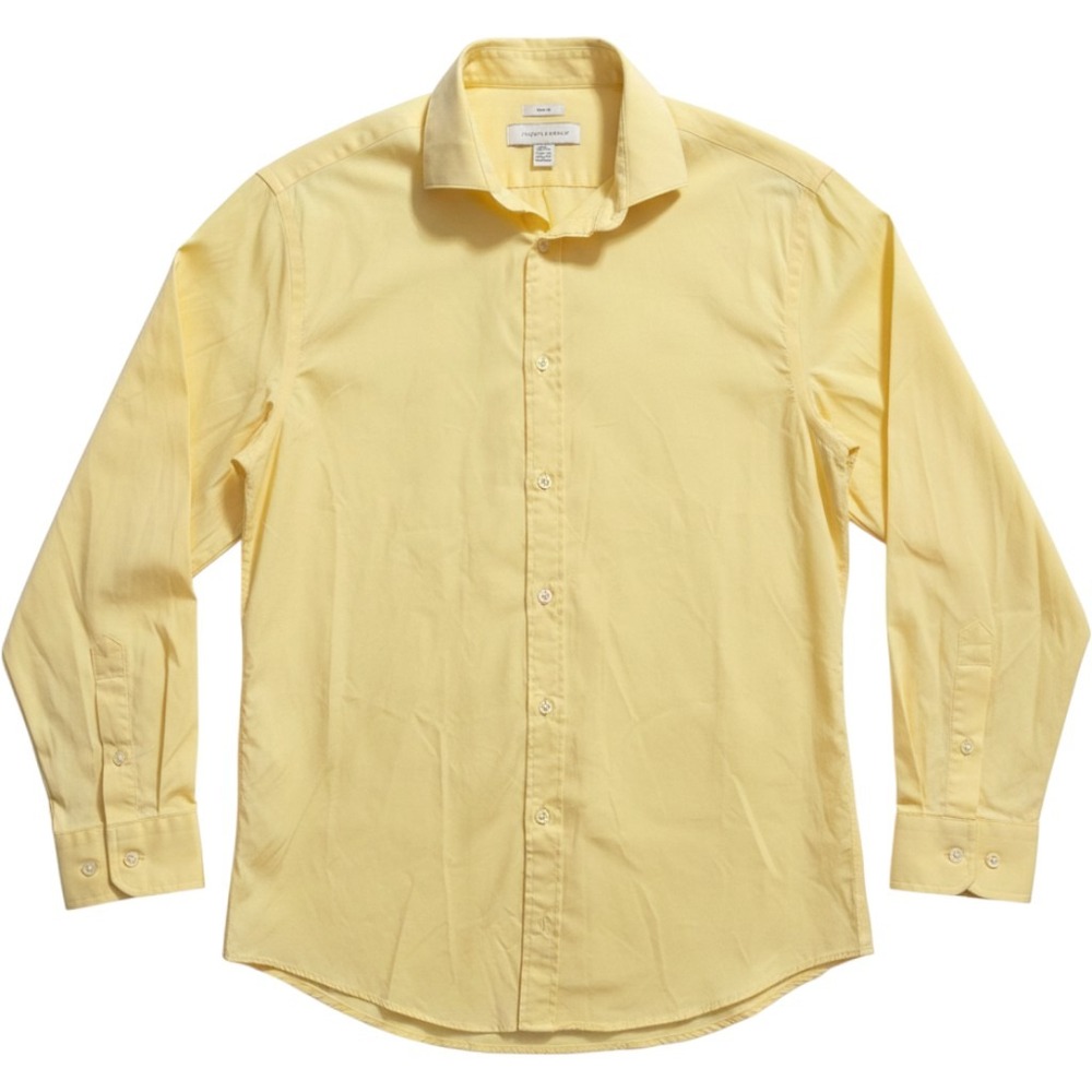 Joseph Abboud Men Yellow Button down Shirt Soft Stretch Slim Fit sz 16 1/2